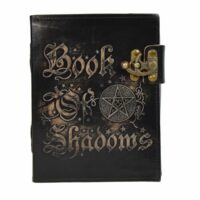 Grimoire Pentacle en cuir de buffle, papier antique fait à la main. Format A5. Boutique ésotérique La Porte des Secrets