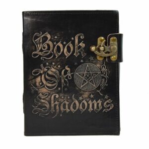 Grimoire Pentacle en cuir de buffle, papier antique fait à la main. Format A5. Boutique ésotérique La Porte des Secrets