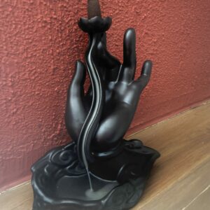 Brûle encens fontaine à Refoulement Main de Bouddha, lotus – Brûle-Encens Backflow Zen - boutique ésotérique La Porte des Secrets