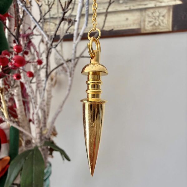 Pendule Maät Egyptien métal doré à l'or fin. Boutique La Porte des Secrets ésotérique spécialisée en radiesthésie, lithothérapie et outils énergétiques authentiques